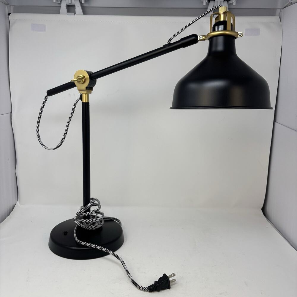 Ikea Desk Table Ranarp B1225 Black Adjustable Work Lamp Reading Light Tested - Picture 2 of 15
